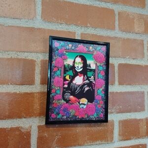 Day of the Dead Mona Lisa Framed Art Print By Neon Nicho
